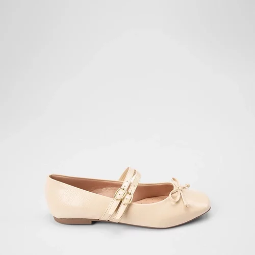 Sapatilha Boneca Feminina Gabriela Detalhe Laço Bege