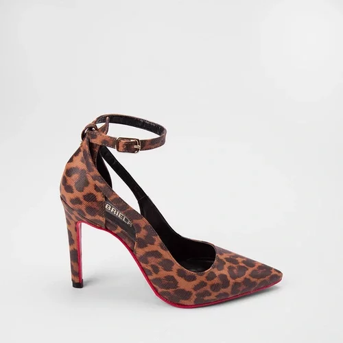 Scarpin Feminino Gabriela Salto Fino Alto Animal Print Onça Multicolor