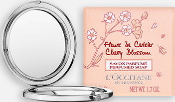 Imagem principal L'OCCITANE Duo Sabonete Flor de Cerejeira e Espelho de Bolsa L'OCCITANE en Provence L'OCCITANE en Provence