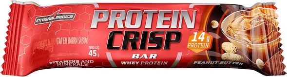 Imagem principal Barra de Proteína Integralmédica Protein Crisp Bar - 1 Unidade de 45g - Manteiga de AMENDOIM Integralmedica AMENDOIM