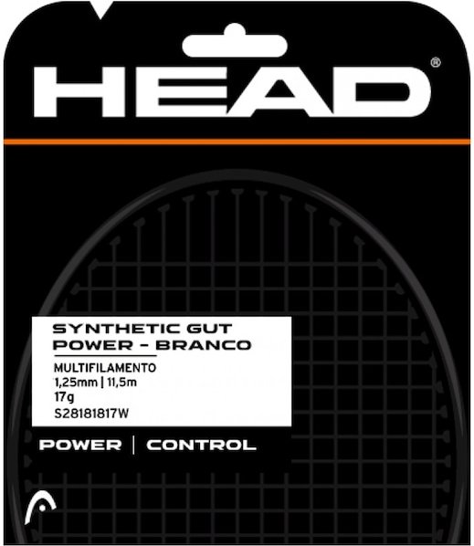 Corda para Raquete de Tênis Head Synt Gut Power 17 1,25mm - 11,5m