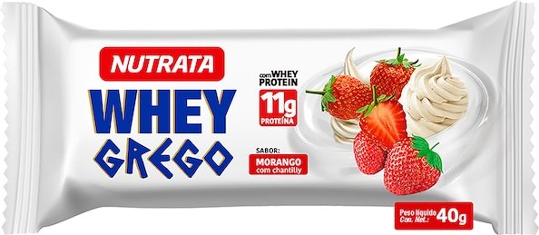 Imagem principal Barra de Proteína Nutrata Grego Bar com Chantilly 40g MORANGO Nutrata MORANGO