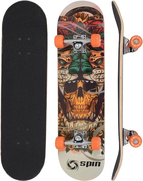 Imagem principal Skate Spin Street 78,5 x 20 cm LARANJA/BRANCO Spin LARANJA/BRANCO