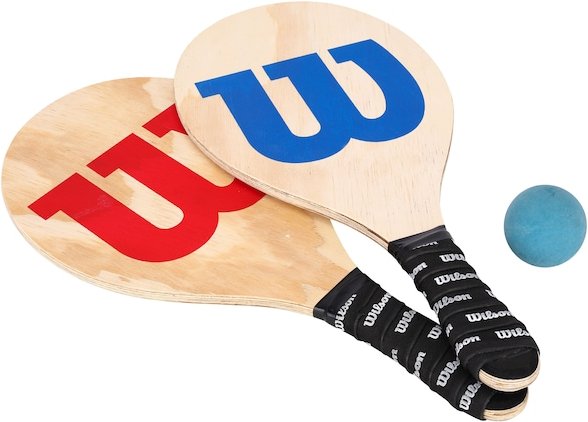 Kit de Frescobol Wilson - 1 Par de Raquetes + 1 Bolinha com Capa