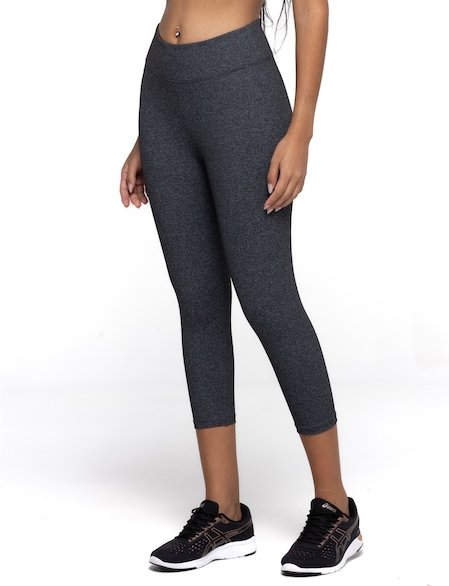 Imagem principal Calça Legging Oxer Feminina Capri Campeão Slim Cós Baixo Média Compressão CINZA MESCLA Oxer CINZA MESCLA