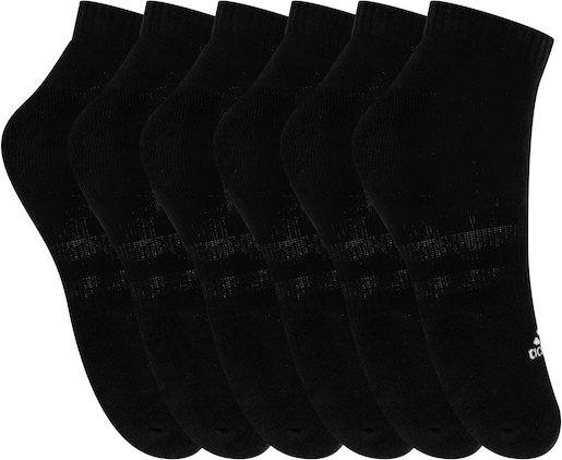 Kit de Meias adidas Cano Baixo com 6 Pares - Adulto
