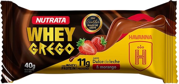 Imagem principal Barra de Proteína Whey Grego Doce de Leite com Morango Havanna Nutrata 40g MARROM Nutrata MARROM