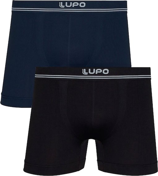 Kit de 2 Cuecas Lupo Boxer Sem Costura