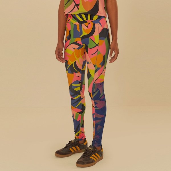 Imagem principal Calça Legging Feminina Farm Floresta Leopardo Cós Médio Média Compressão Bex VERDE/AZUL FARM VERDE/AZUL