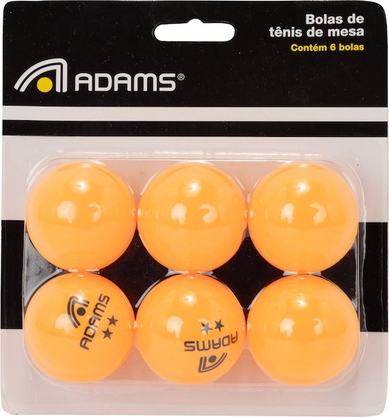 Imagem principal Kit de Bola de Tênis de Mesa Adams 6 Unidades LARANJA Adams LARANJA