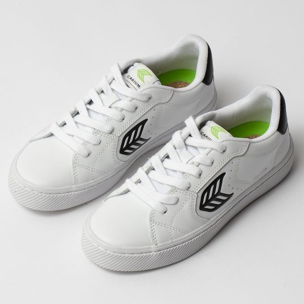 Imagem principal Tênis Cariuma Salva White Leather Black Logo BRANCO/PRETO Cariuma BRANCO/PRETO