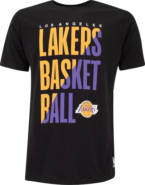 Camiseta do Los Angeles Lakers Masculina NBA Manga Curta ColorFul