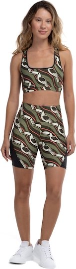 Bermuda Biker Farm Tucano Gráfico Cós Médio Média Compressão Feminina