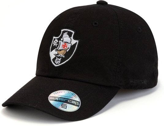 Boné do Vasco da Gama Aba Curva Supercap Strapback Tinturado com Bordado Adulto
