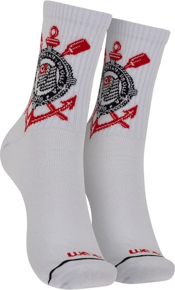 Meia Cano Alto do Corinthians Rikam Tamanho 38-43 Adulto