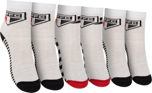 Kit de Meias do São Paulo Rikam Soquete Tamanho 25 ao 28