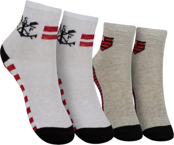 Kit de Meias do Flamengo Rikam Soquete Tamanho 25 ao 28