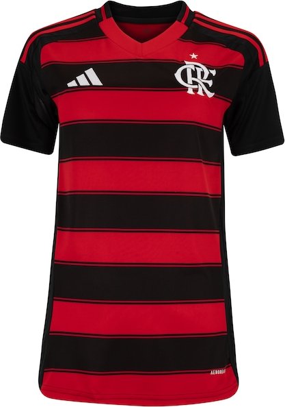Camisa do Flamengo I 25/26 adidas Feminina Torcedora