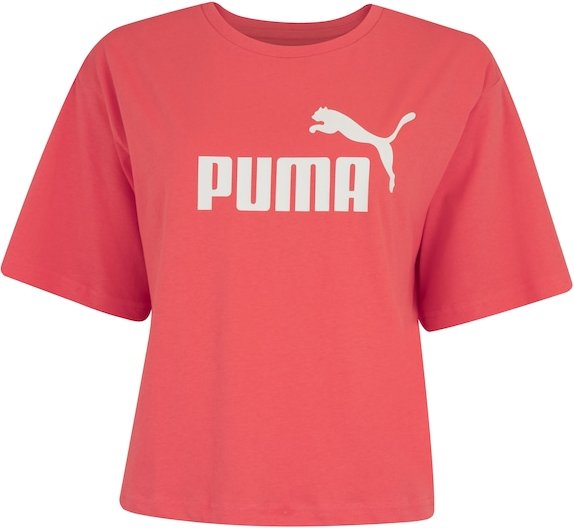 Blusa Cropped Feminina Puma Manga Curta Ess N1 Logo Relaxed