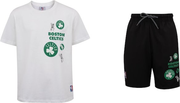 Conjunto do Boston Celtics NBA Juvenil N1123 e N1128 Camiseta + Bermuda