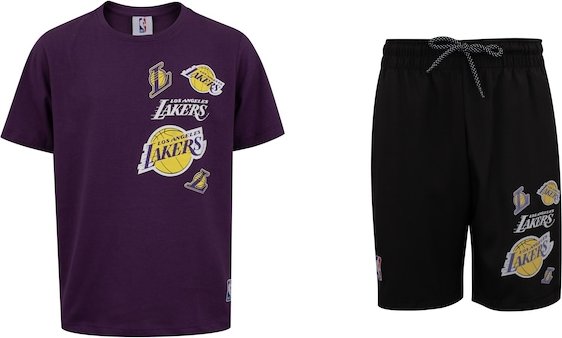 Conjunto do Los Angeles Lakers NBA Juvenil N1124 e N1129 Camiseta + Bermuda