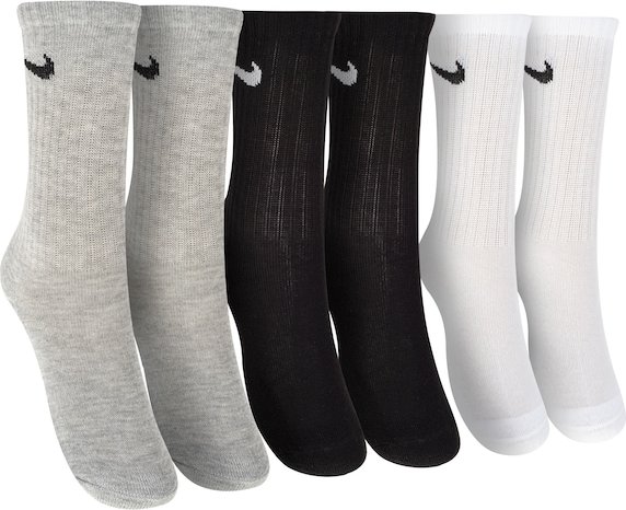 Kit 3 pares de Meias Nike Crew SP25 Cano Médio Infantil