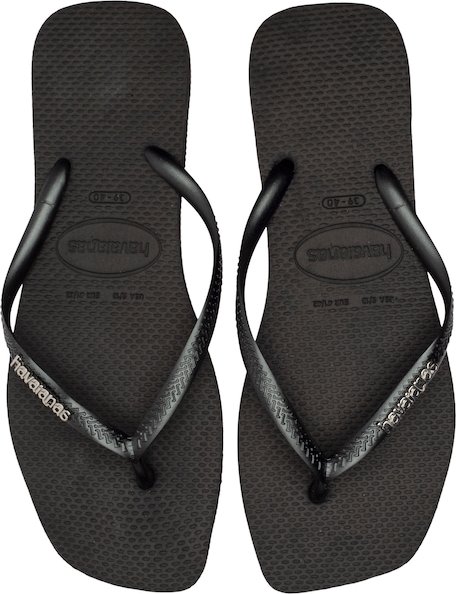 Imagem principal Chinelo Havaianas Slim Square Logo Metallic Adulto PRETO/PRATA Havaianas PRETO/PRATA