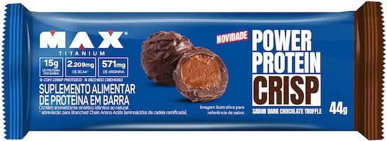 Imagem principal Barra de Proteína Max Titanium Max Power Dark Truffle 45g CHOCOLATE Max Titanium CHOCOLATE