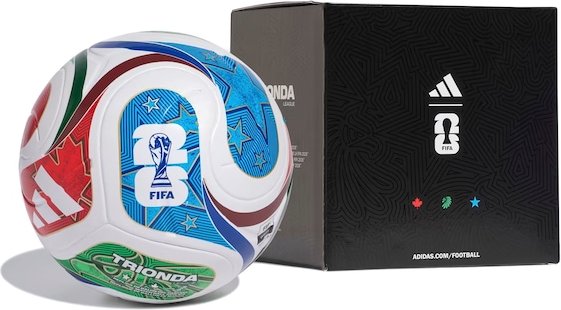 Bola de Futebol adidas Trionda Oficial da Copa do Mundo FIFA 2026 - League com Caixa