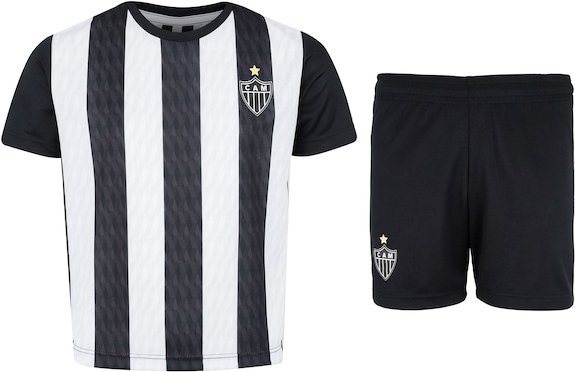 Kit de Uniforme do Atlético-MG Braziline Infantil Camiseta + Calção