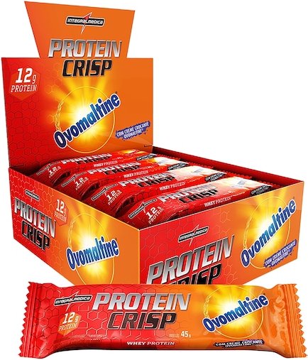 Imagem principal Caixa Barra de Proteína 45g Integralmédica Protein Crispbar ® - 12 Unidades OVOMALTINE Integralmedica OVOMALTINE