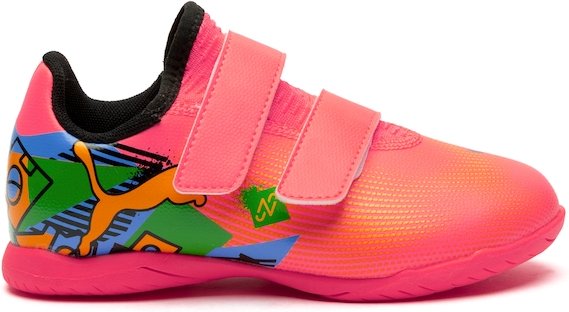 Imagem principal Chuteira Futsal Infantil Puma Future 7 Play Neymar Jr com Velcro ROSA Puma ROSA