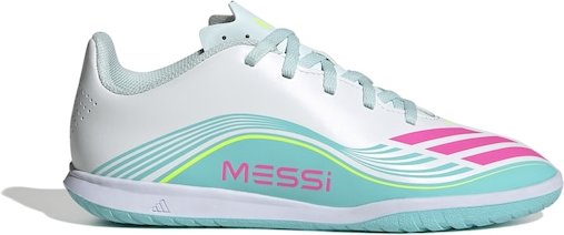 Imagem principal CHUTEIRA FUTSAL F50 MESSI CLUB INF Adidas BRANCO/AZUL CLA Adidas BRANCO/AZUL CLA