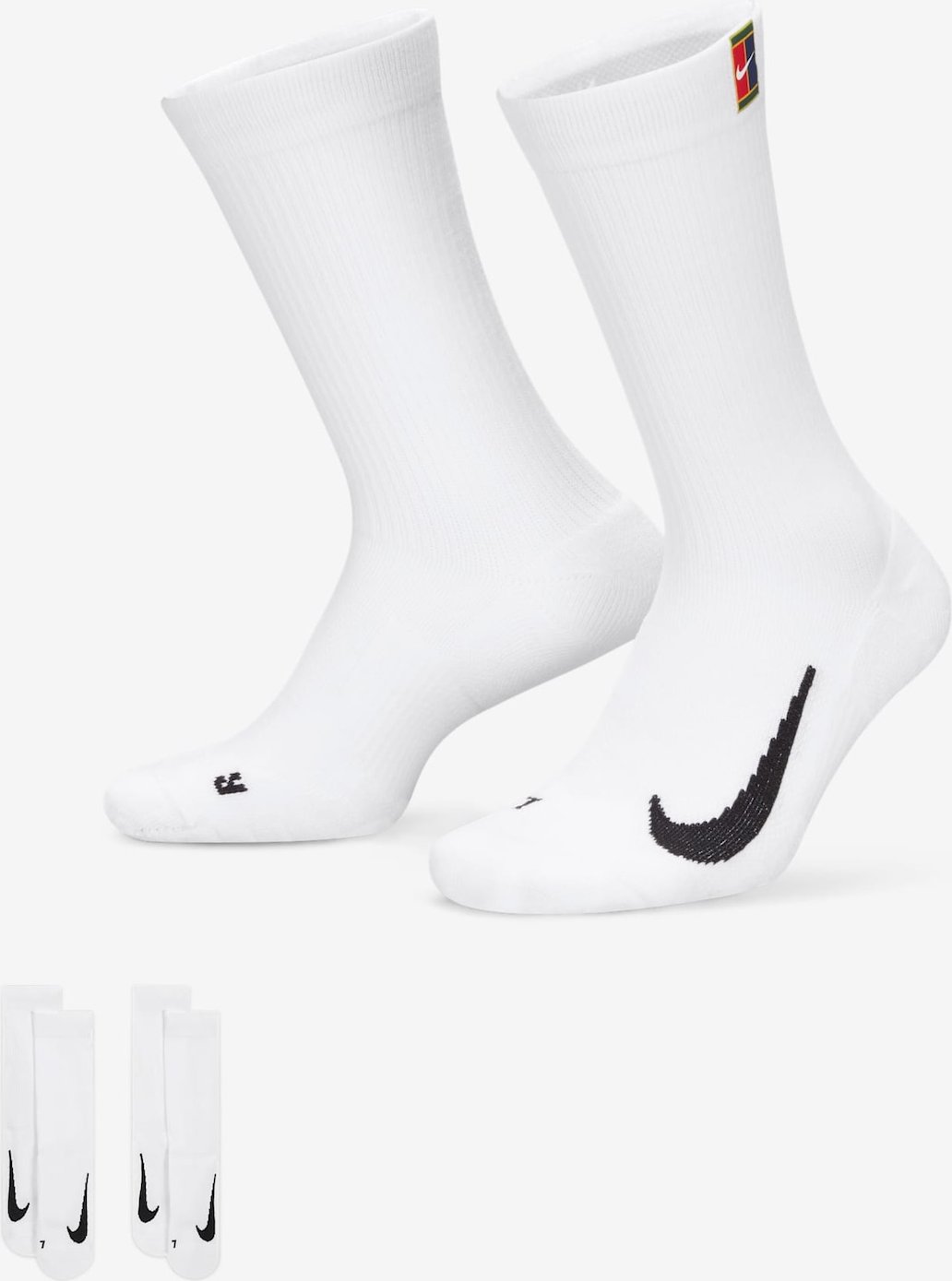 Meia Nike Court Multiplier Cushioned (2 Pares) Unissex