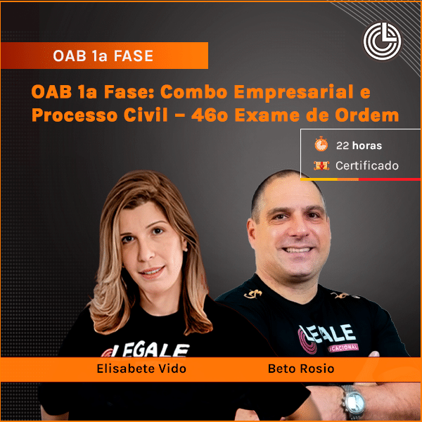Imagem principal OAB 1ª Fase: Combo Empresarial e Processo Civil - 46º Exame de Ordem