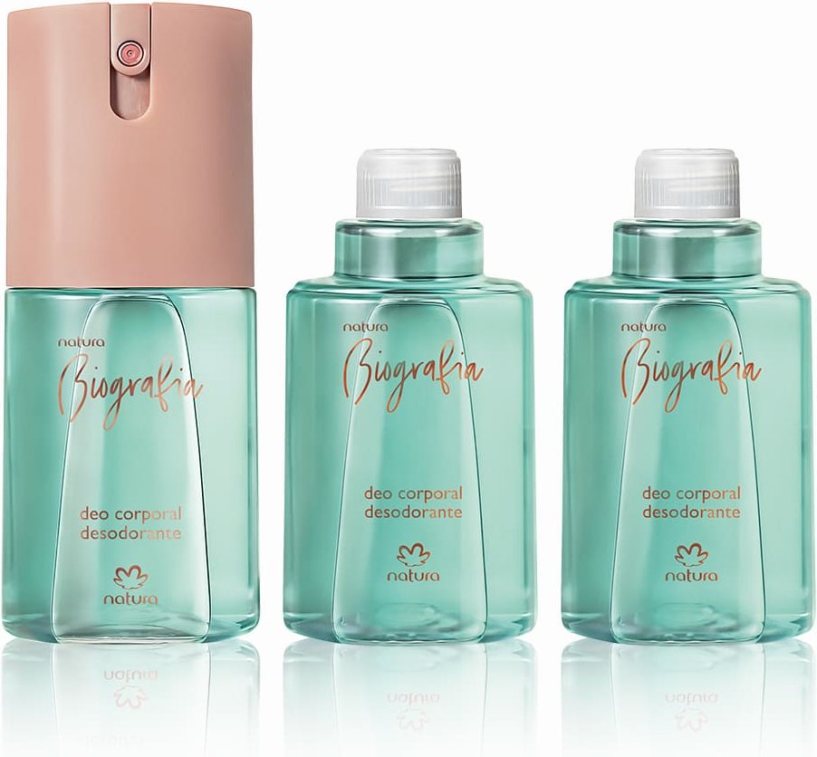 Imagem principal Kit Desodorante Spray Corporal Biografia Feminino (3 produtos) Natura BR Natura BR