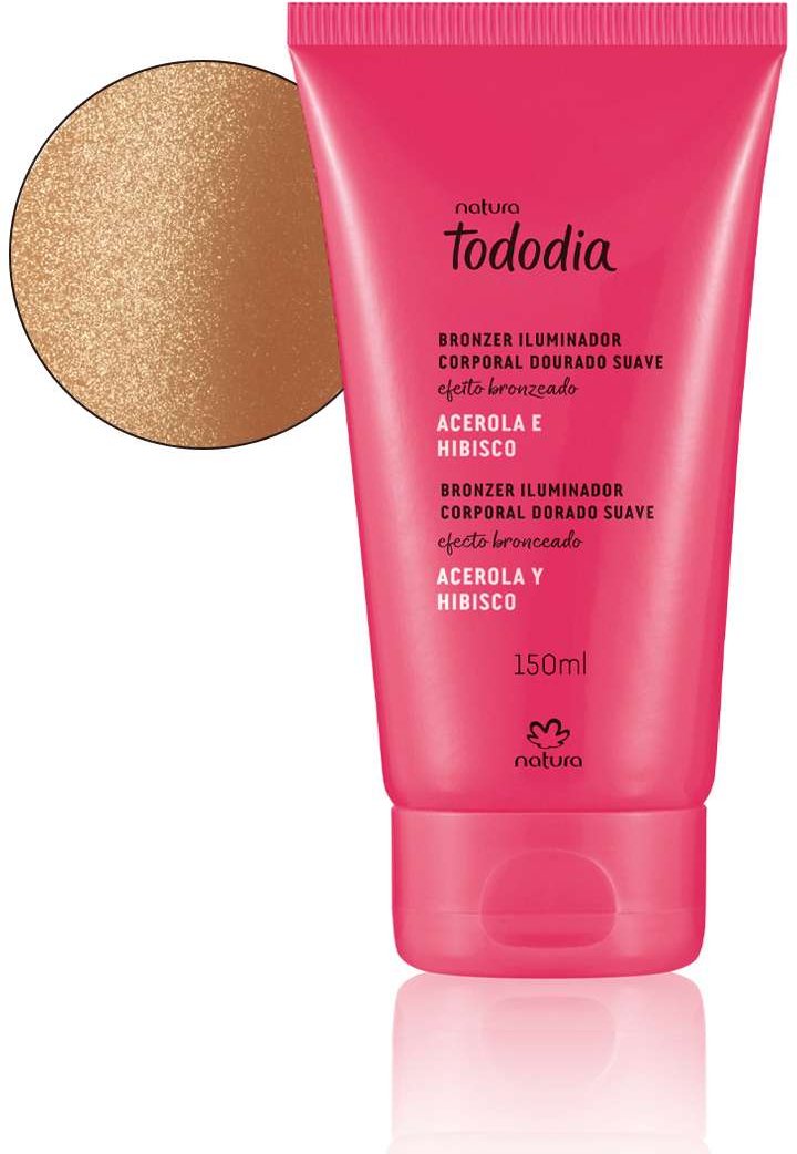 Bronzer Iluminador Corporal Tododia Acerola e Hibisco