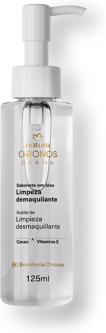 Imagem principal Sabonete em Óleo Limpeza Demaquilante Chronos Derma Natura BR Natura BR
