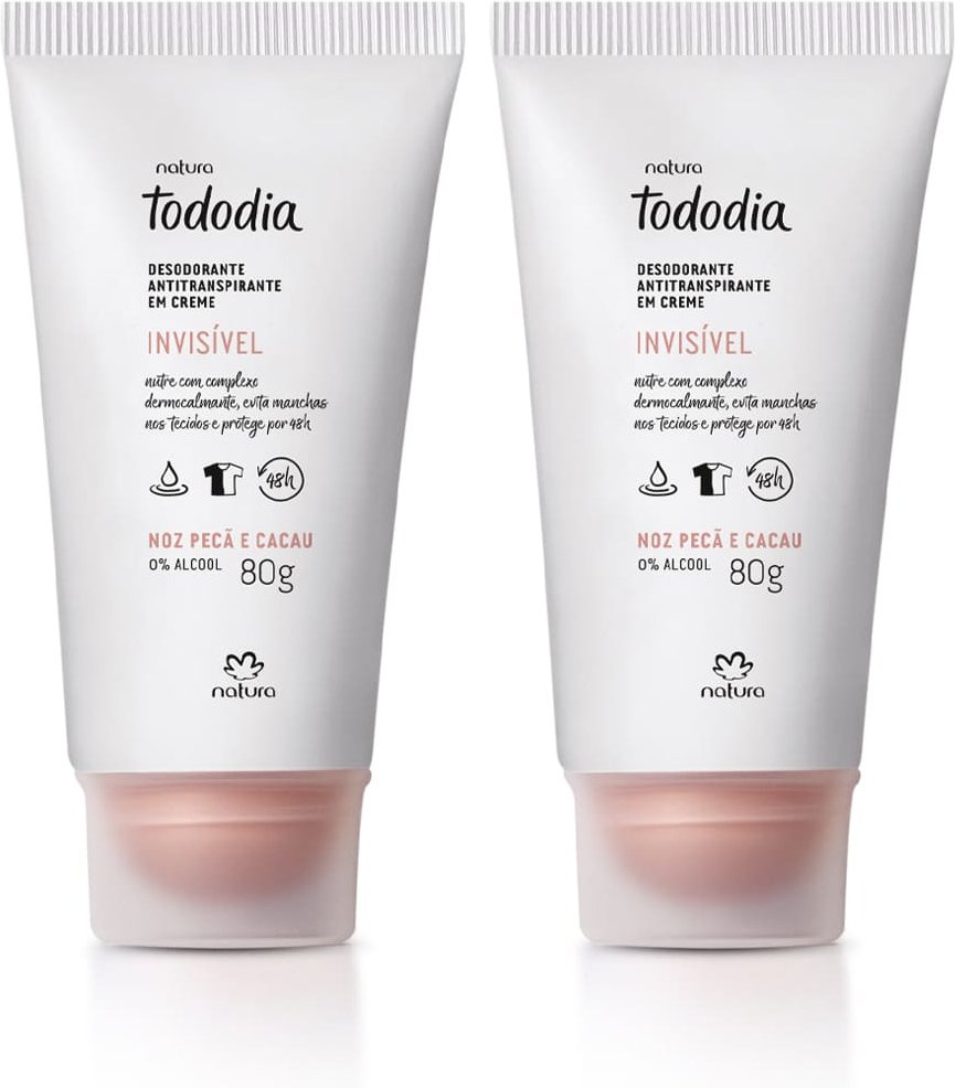 Imagem principal Kit Desodorante Antitranspirante em Creme Tododia Noz Pecã e Cacau (2 unidades) Natura BR Natura BR