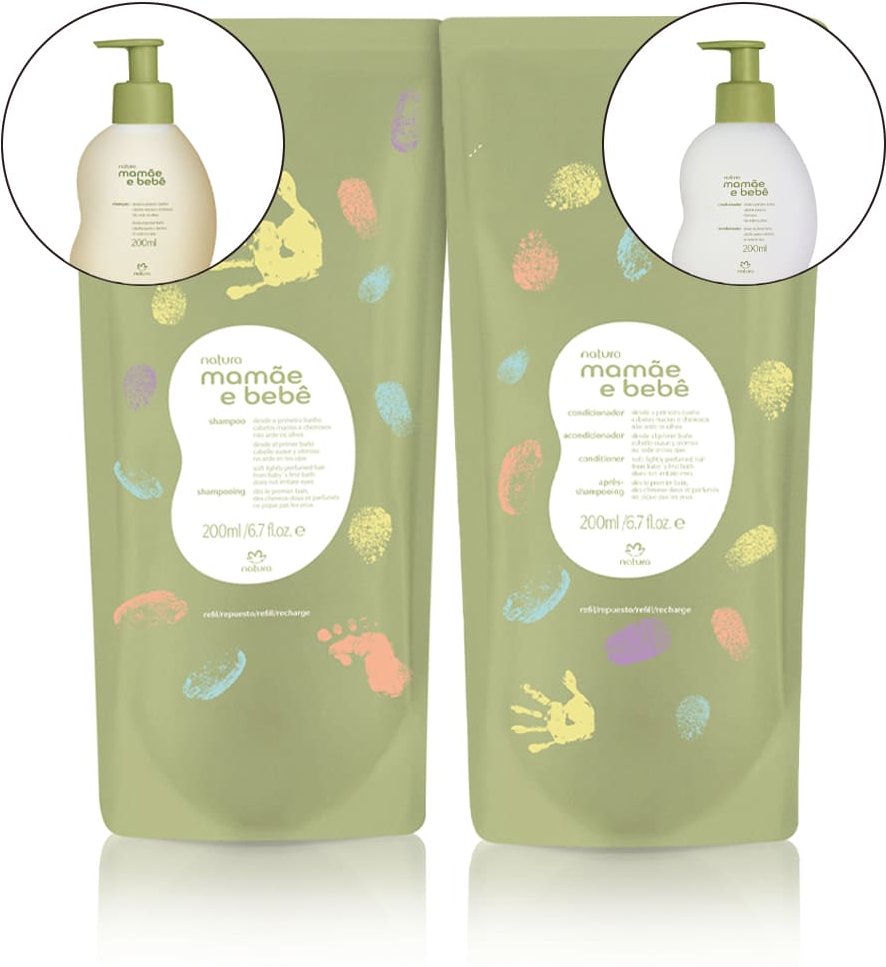 Imagem principal Kit Refis Shampoo e Condicionador Mamãe e Bebê (2 produtos) Natura BR Natura BR