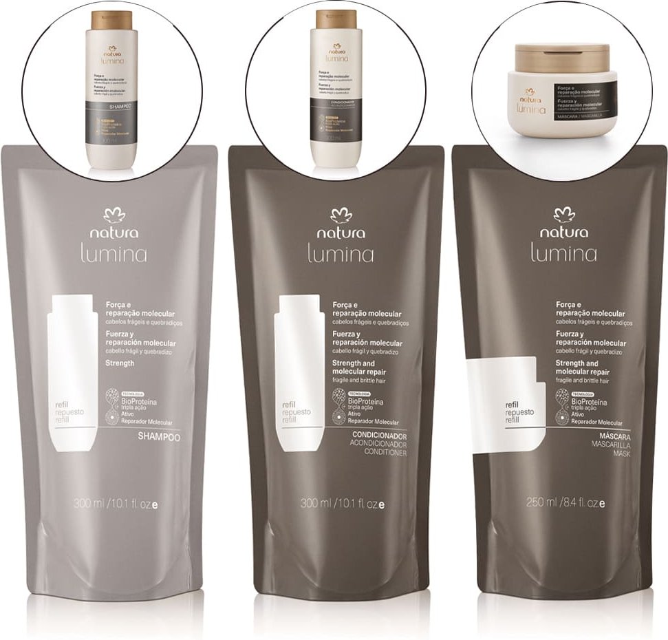 Imagem principal Kit Força e Reparação Molecular Lumina (3 produtos) Natura BR Natura BR