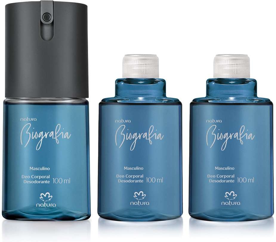 Imagem principal Kit Desodorante Corporal Biografia Masculino (3 produtos) Natura BR Natura BR