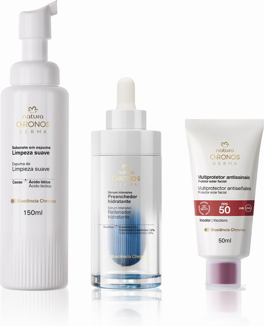 Imagem principal Kit Rotina Hidratação Chronos Derma (3 produtos) Natura BR Natura BR