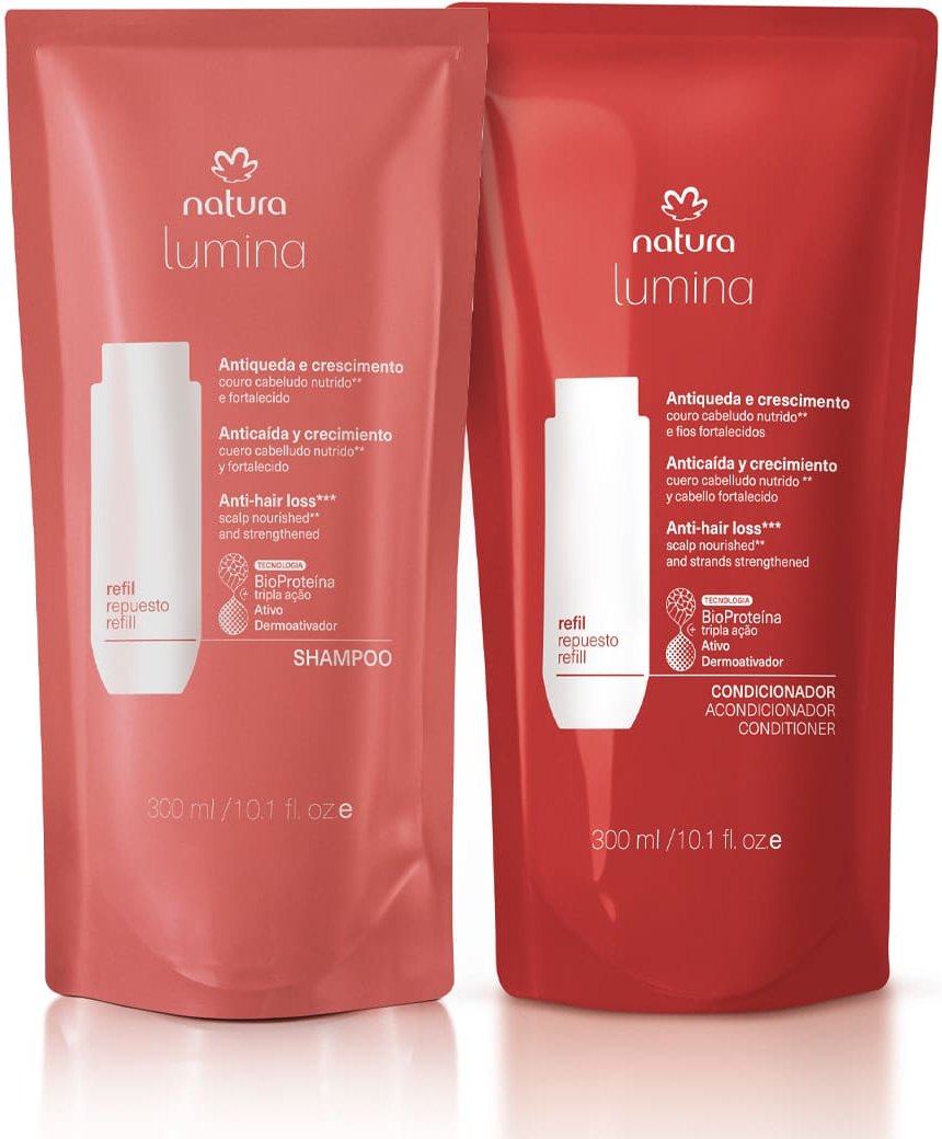 Imagem principal Kit Refis Shampoo e Condicionador Lumina Antiqueda e Crescimento (2 produtos) Natura BR Natura BR
