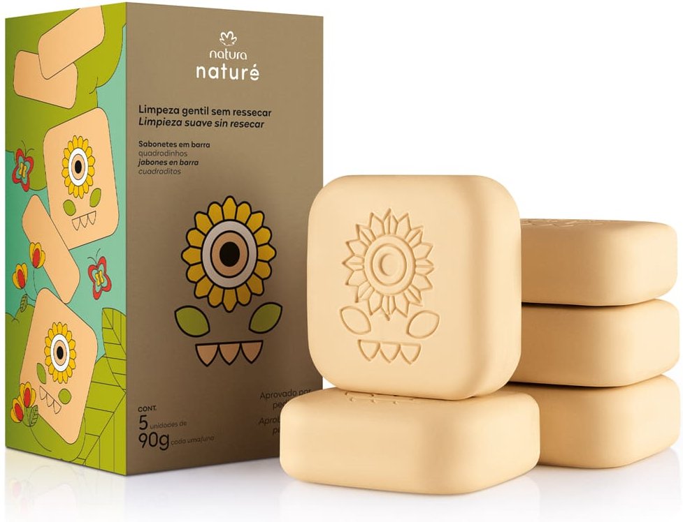 Sabonete em Barra Naturé Quadradinhos