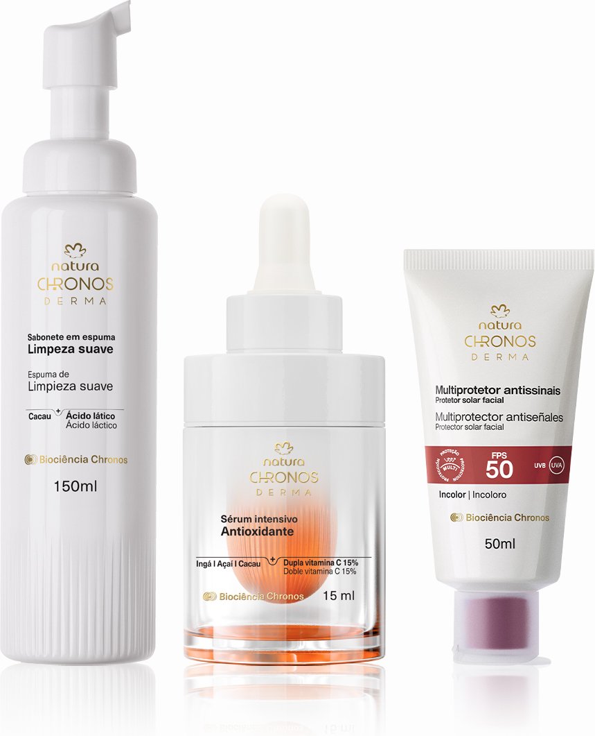 Imagem principal Kit Rotina Prevenção Chronos Derma (3 produtos) Natura BR Natura BR