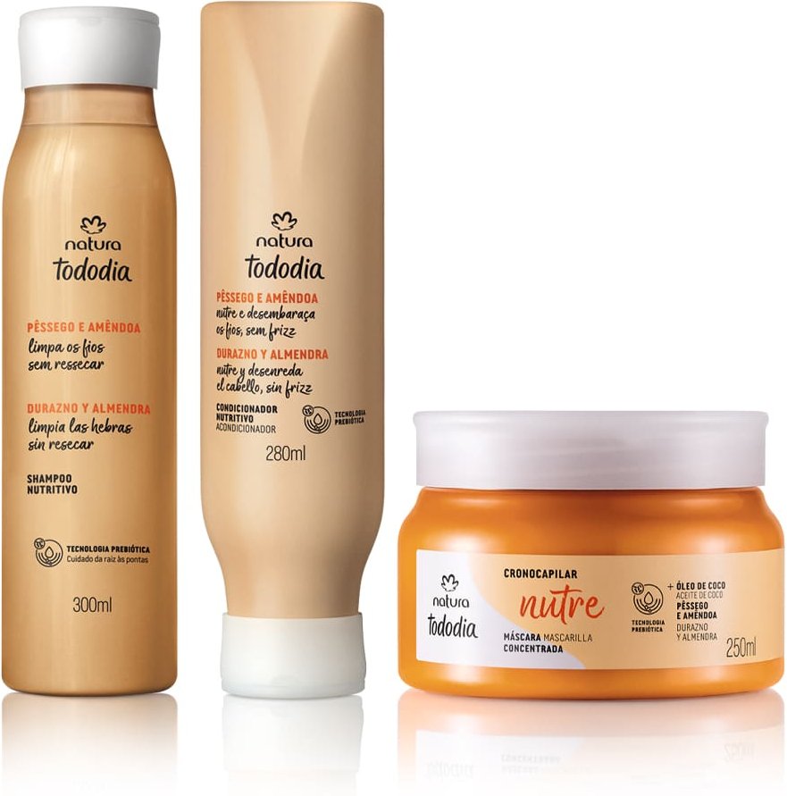 Imagem principal Kit Tododia Pêssego e Amêndoa (3 produtos) Natura BR Natura BR