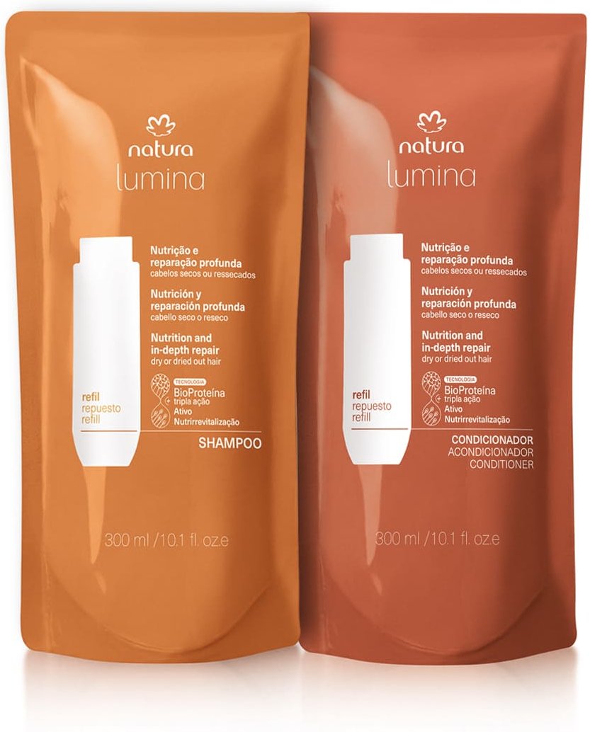 Imagem principal Kit Refis Shampoo e Condicionador Lumina Nutrição e Reparação Profunda (2 produtos) Natura BR Natura BR