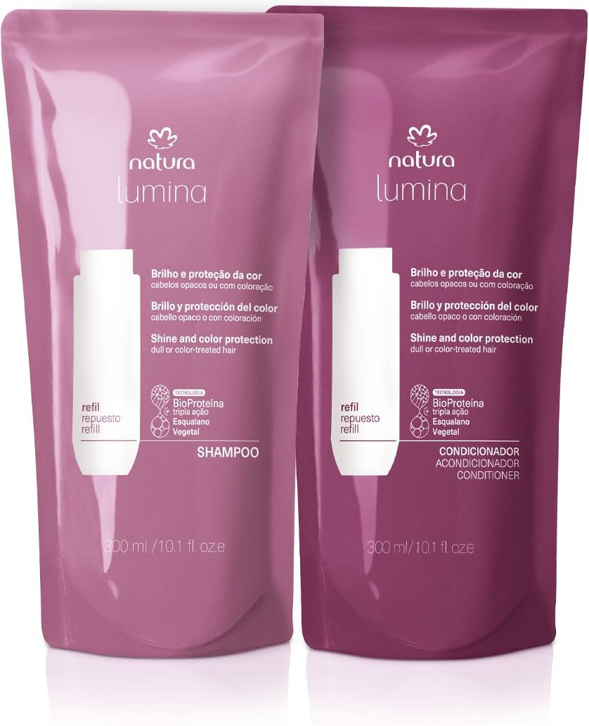 Imagem principal Kit Refis Shampoo e Condicionador Lumina Brilho e Proteção da Cor (2 produtos) Natura BR Natura BR