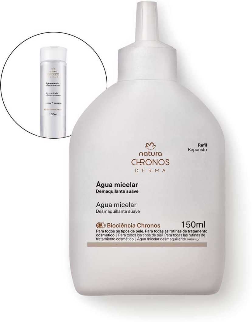 Imagem principal Refil Água Micelar Demaquilante Suave Chronos Derma Natura BR Natura BR